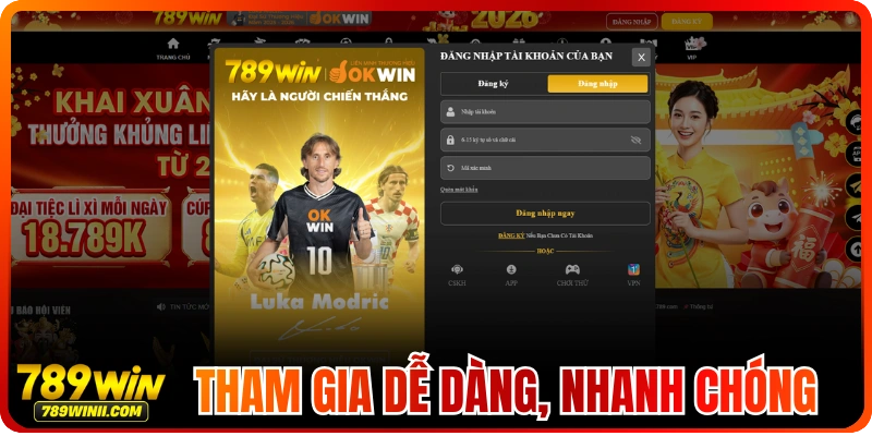 789WIN hướng dẫn đăng ký tài khoản 3 bước đơn giản nhanh chóng